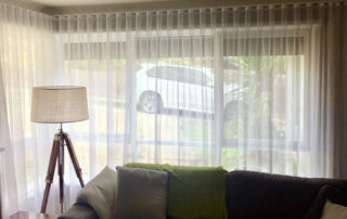 S Fold sheer curtains in living room