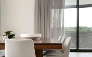 S Fold Sheer Curtains in fabric Nettex Bali Ash Dining Room 650x400 acf cropped 1