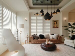 Norman plantation shutters in a residential space