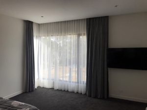 sheer and drapes in bedroom
