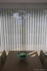Veri shades curtain in a dining room