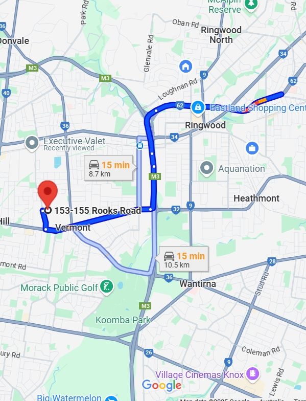 ringwood east map aspect ratio 650 850